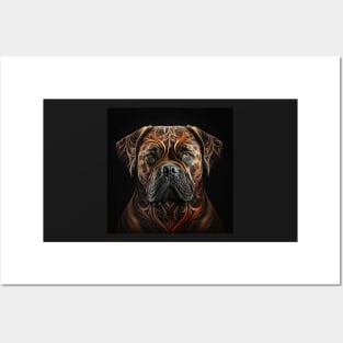 A Fractal Design of A Bullmastiff Posters and Art